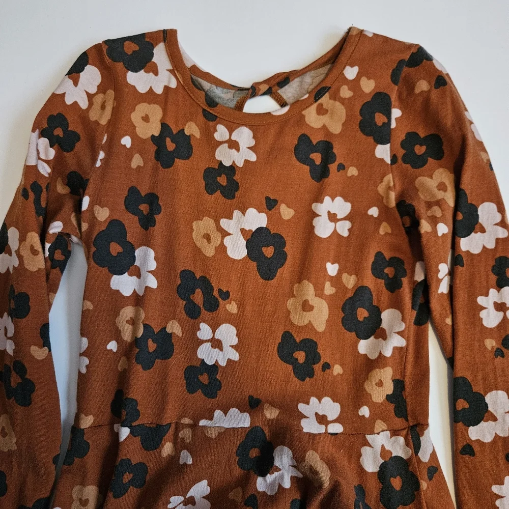 Carter's Girls Brown Flower Dress Size 7
